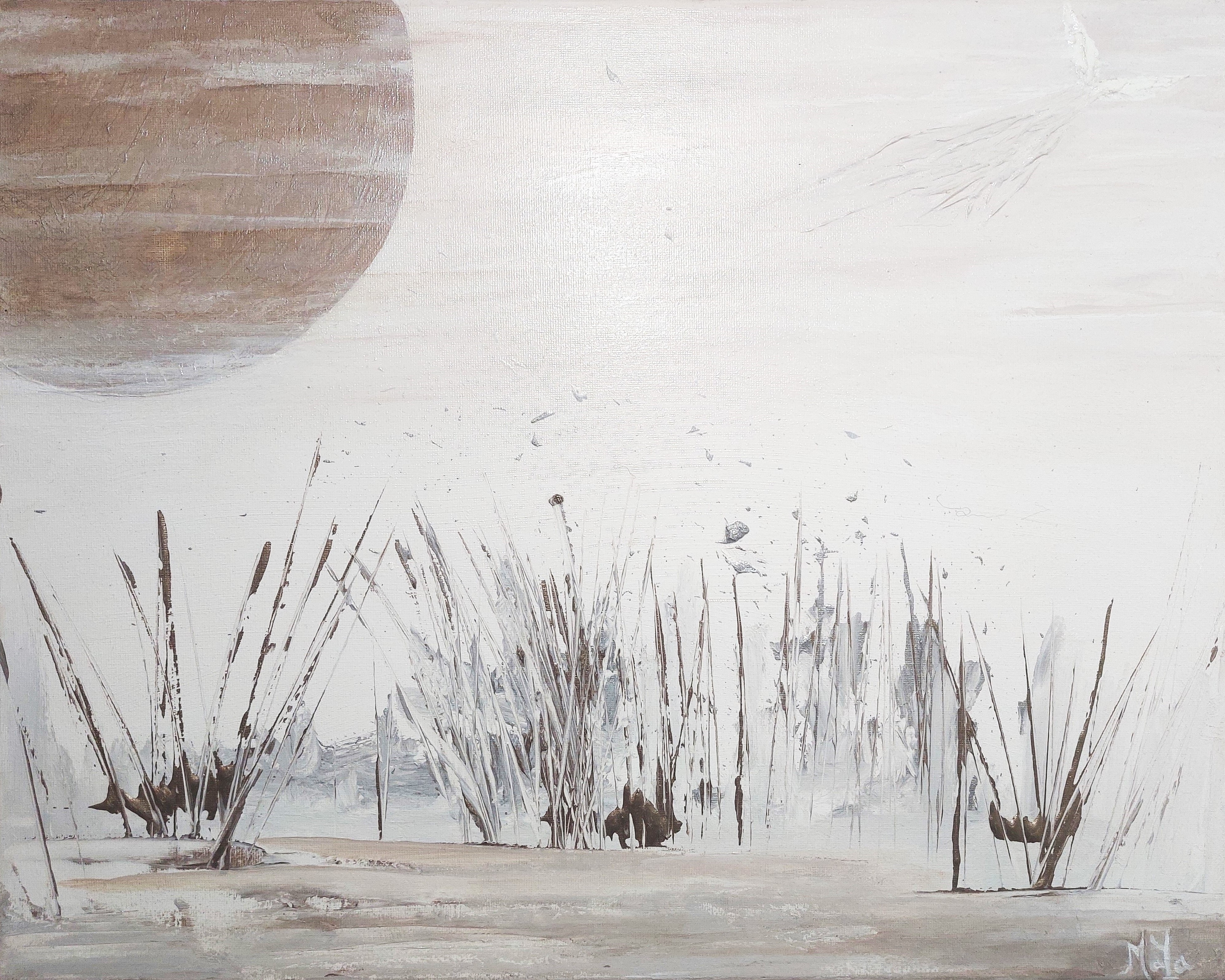 Peinture acrylique Le grand blanc La mélodie des étoiles