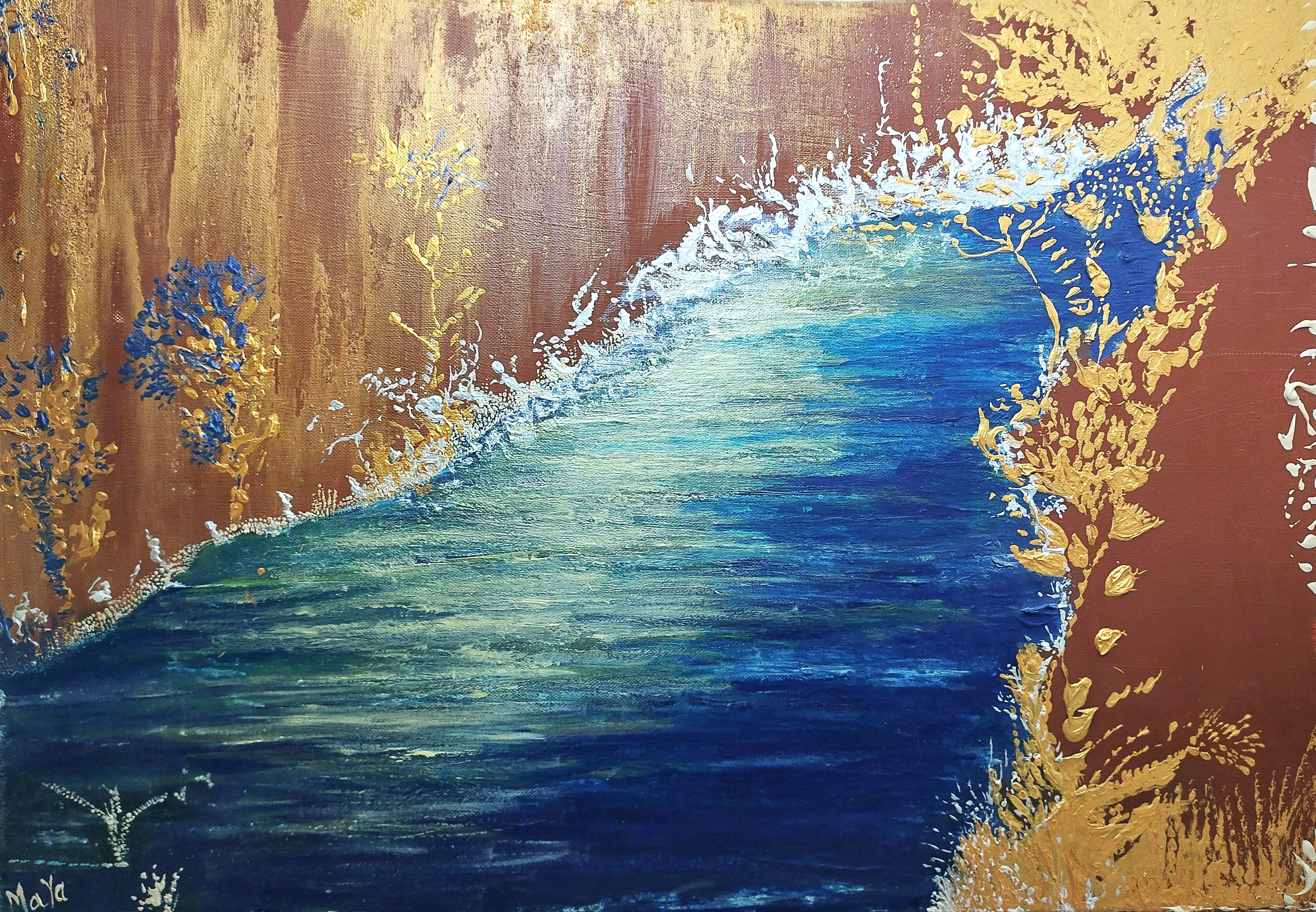 Peinture acrylique Escapade avec Lo La mélodie des étoiles
