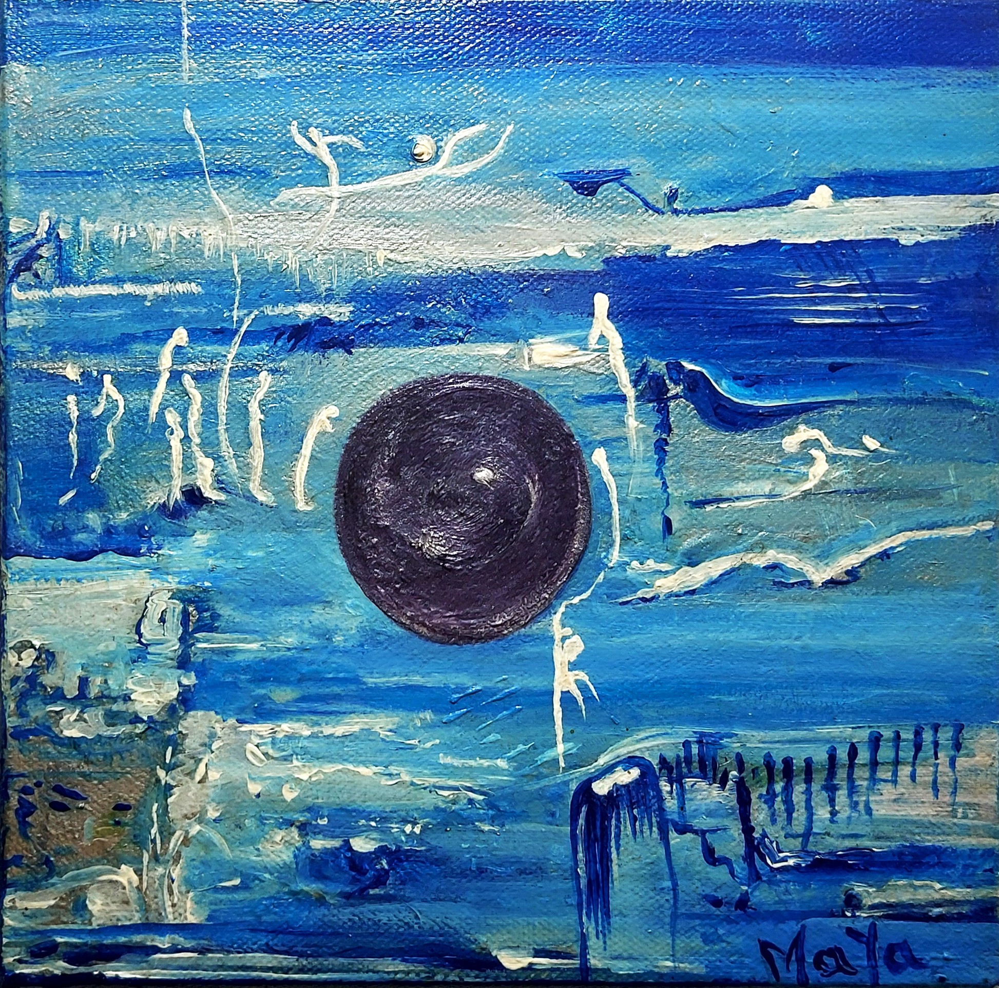 Peinture acrylique La ronde des esprits La mélodie des étoiles