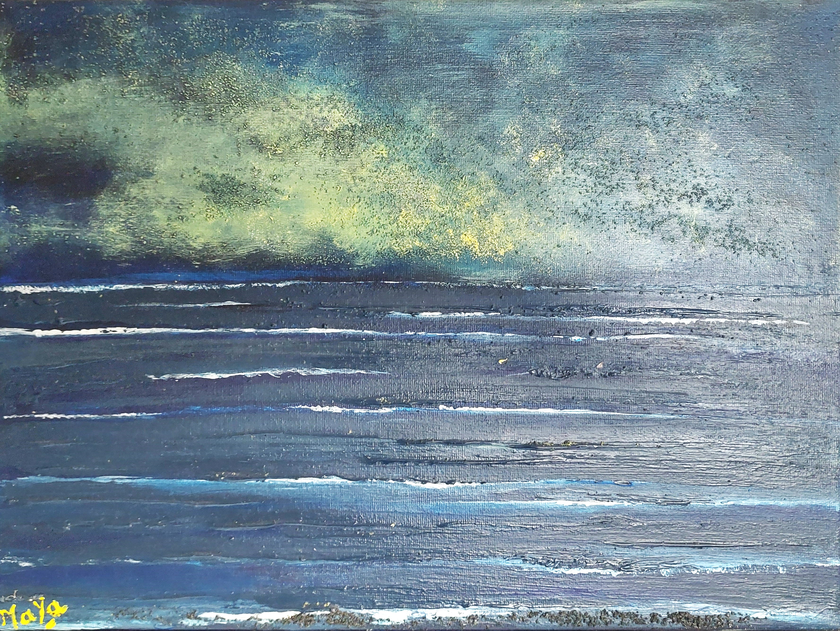 Peinture acrylique Tumulte, La mélodie des étoiles