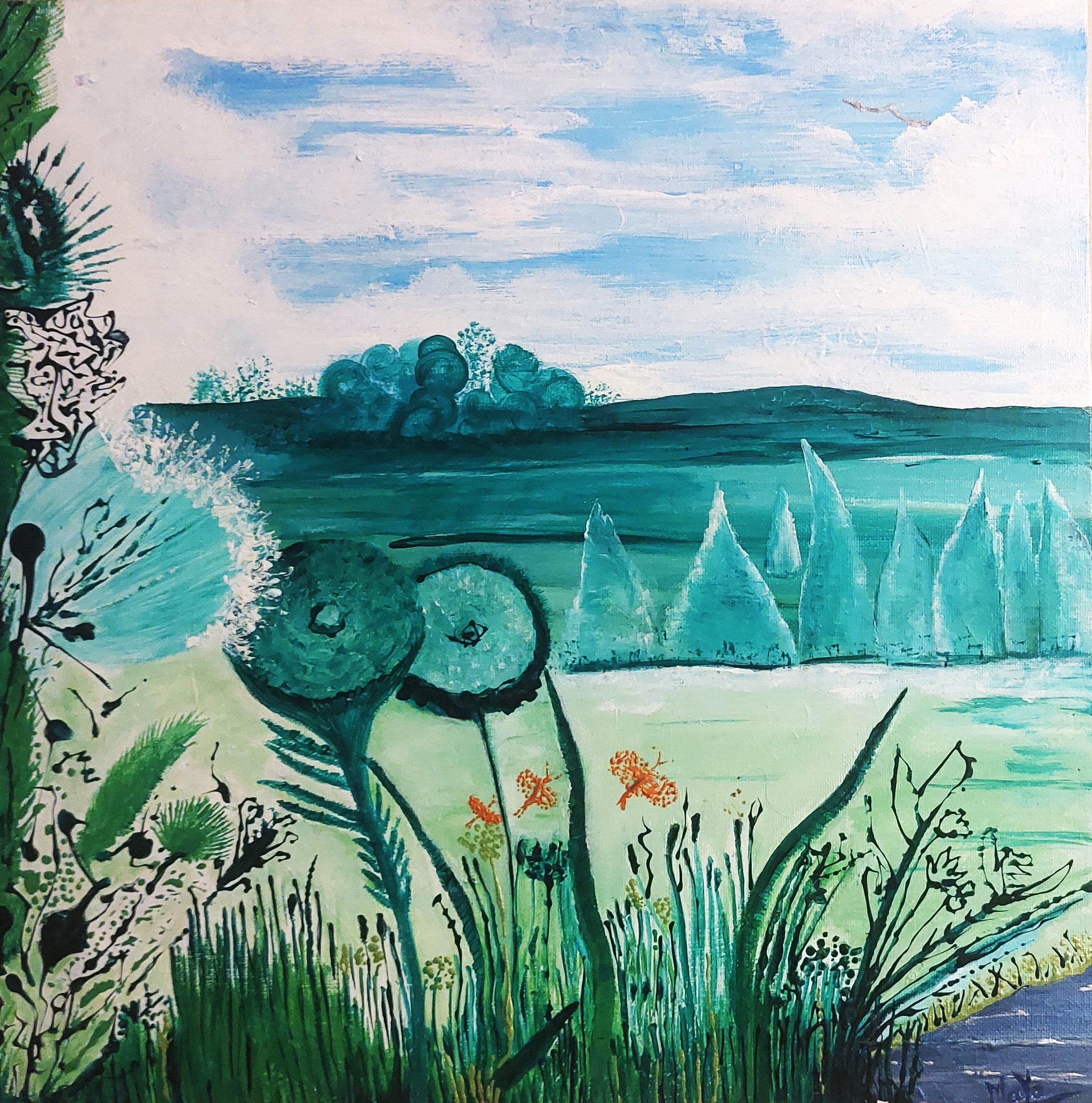 Peinture acrylique Silence on vit La mélodie des étoiles